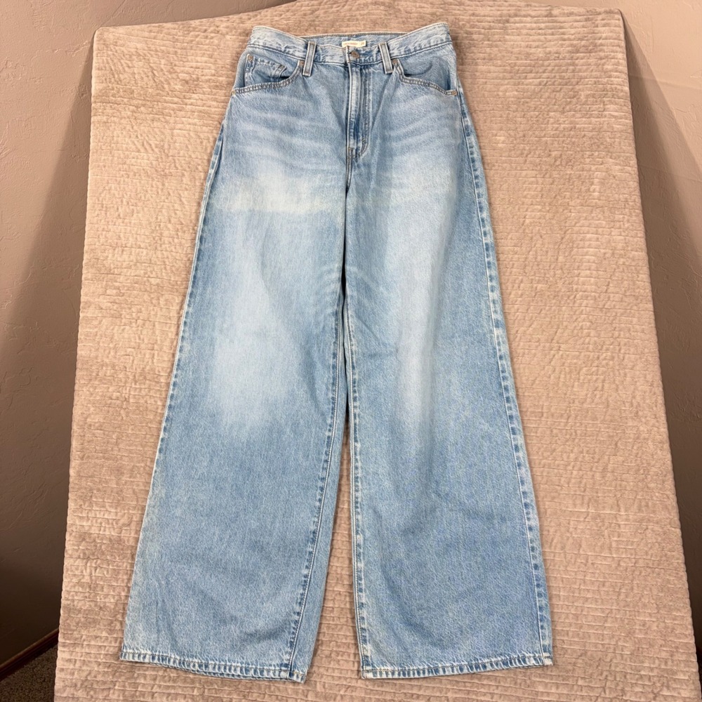 Levis Cinch Baggy High Rise Wide Leg Jeans Light Wash Blue W29 L31 001UP-0000